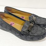 Coach  Size 8.5 Signature Olive Black & Grey Jacquard Loafers Photo 2