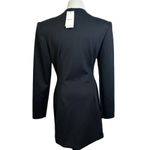 Mother of All Deville Cut Out Velvet Bow Blazer Power Suit Dress Black Medium Photo 2