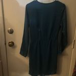 Charlotte Russe Turquoise Satin Twist Front V-Neck Mini Dress S Classic Coquette Photo 3