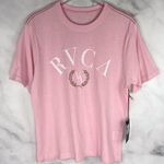 RVCA NWT  Spellout Graphic Oversized Boy Boyfriend Fit Tee T Shirt Surfer Pink XS Photo 0