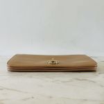 Tory Burch Tan Patent Leather Gold Braided Chain Strap Clutch Shoulder Bag Photo 4