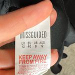 Missguided  Ruffle Vneck black mini dress women’s size 8‎ Photo 4