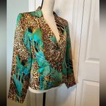 Russell Kemp Jacket Blazer Animal Leopard Print 100% Silk Vintage Size 8 80s Brown Photo 8