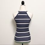 Wishful park Ribbed Stripe Key Hole Sleeveless Tank NWT Juniors Small Racerback Photo 4