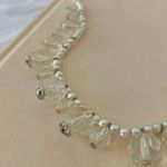 Pearl & Crystal Drop Necklace Vintage “Hedy” Simple Classic Elegant Feminine White Photo 4