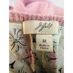 J.Jill Sweater M Pink Cardigan Wool Cashmere Blend Embroidered Button Cottage Size M Photo 5