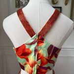 Lucci Lu 2 Piece Cocktail Homecoming Dress Orange Floral $300 4 Photo 3