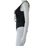 Hollister Black Ribbed Lace Up One Piece Swimsuit Size XS Photo 2