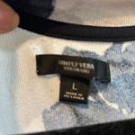 Vera Wang Simply Vera Floral‎ Print Dress 3/4 Sleeve Tunic Sweater Dress Comfy Large Photo 2