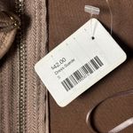 Suede look bodycon midi dress taupe size small Brown Photo 5