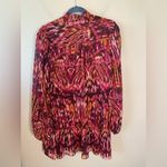 NWT Revolve House of Harlow 1960 Blouson gold fleck mini Boho Dress size 6 Red Photo 3