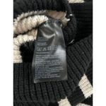 H&M HM Chunky Knit Striped QuarterZip Sweater Black & White Nautical Ribbed Pullover Photo 5