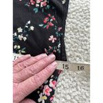 Love...Ady   Black Multicolor Floral Sleeveless Mock Neck Rib Knit Top Size S Photo 5