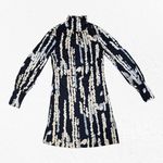 Trina Turk 90s Vintage  Black Turtleneck Silk USA Made Bodycon Mini Dress Size 4 Photo 0