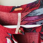 Free People  Button Neck Electric Orchid Tree Swing Tunic Dress Red Sz Sm… Photo 3