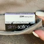 Multiples NWT Slim-Sation By Multiple Khaki Pull-on Walking Shorts 22W Photo 9