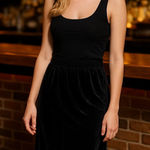 Vintage Black Velvet Skirt Union Made Size 12 Size L Photo 0