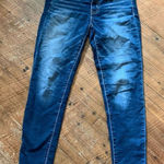 American Eagle  distressed dark wash 2 long jegging crop jeans Photo 0
