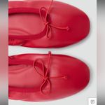 Mango  LEATHER BALLET FLATS WITH BOW red $98 nwt 
Casual Y2K fall classic boho Photo 1