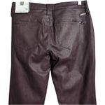 NWT KanCan Yoko Mid Rise Faux Leather Bootcut Pants Burgundy Flare Pants 9/28 Brown Photo 4