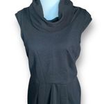 Saks 5th Avenue Saks Fifth Avenue Cap Sleeve Knee Length Black Cowl Neck Dress Size 8 Minimalist Photo 1