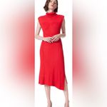 Dee Ocleppo Chic Red Midi Dress Photo 1