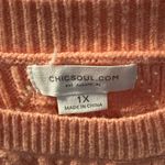 Chic Soul Coral Crew Neck Sweater Photo 1
