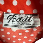 Vintage Teddi of California Polkadot Short Sleeve Collared V Photo 1