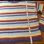 Emory park Blue multi stripe crewneck pullover knit sweater size M Photo 6