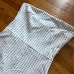 superdown  Kristina Jumpsuit White Blue Stripe Strapless size Medium Photo 4