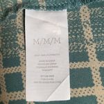 CAbi  Surplice Blouse Teal Cream Windowpane Plaid Chiffon Size M Photo 7