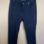 Michael Kors Cropped Skinny Jean Blue Wash Size 10 Photo 5