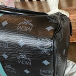 MCM Black Satchel with Pink and Teal Stripes Photo 8