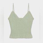Aritzia Wilfred Tuberose Tank Sage Green Smocked Camisole L Size L Photo 4