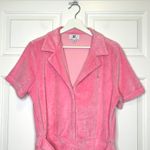 Juicy Couture  Pink Velour Terry Romper‎ Belted Playsuit Short Sleeve Large Photo 2