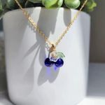 Blueberry Necklace Gold Photo 3