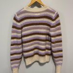 A New Day  Purple & Cream Stripped Sweater Size Small Photo 1