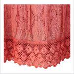 Ultra Pink  Women's Crochet Lace Skirt Size Med Coral Ombre Lined‎ Knee Length Photo 3