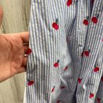 Draper James Cherry Girl Orchard Shirt Dress Women 4 Blue White Cotton Pockets Photo 4