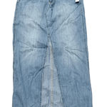 Old Navy  Denim Jean Slim Maxi Skirt Blue Wash Front Slit Womens 6 Small NEW NWT Photo 0