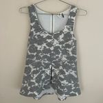 Anthropologie Akemi + Kin  Women's White Gray Floral Peplum Tank Top Size XS Photo 0