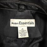 Modern Essentials Black Leather Jacket w Contrast Stitching Size M Size M Photo 3