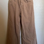 Free People  Wide‎ Leg Jeans Sz 25 in Tan Brown High Rise Photo 0