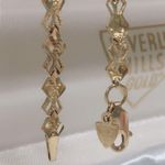 Vintage Beverly Hills 14k Gold Diamond Cut Link tennis Bracelet 7" Lobster Clasp Photo 2