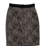 Ann Taylor Skirt Black Cream Animal Print Career Tailored Pencil Size 2 NEW Photo 0