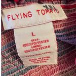 Flying Tomato  L striped mini dress butterfly sleeve stretch bodice western boho Photo 7