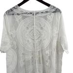 Nina Leonard  White Boho Sheer Long Tie Front Size 1X New Photo 3