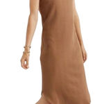 Aerie  Ribbed Tank Dress Casual Sleeveless Midi Dress‎ Camel Brown Women Size XL Photo 0