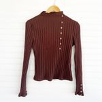 SheIn Mock neck long sleeve ribbed top Size XL 12 Photo 3