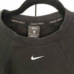 Nike Black Pro Striped Long Sleeve Crop Sweatshirt Size M Photo 2